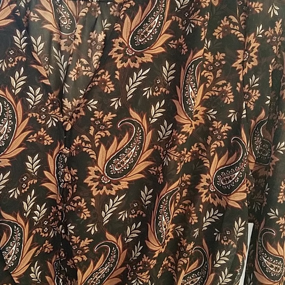 Toffee Paisley Tassel Tie Top - Picture 6 of 6